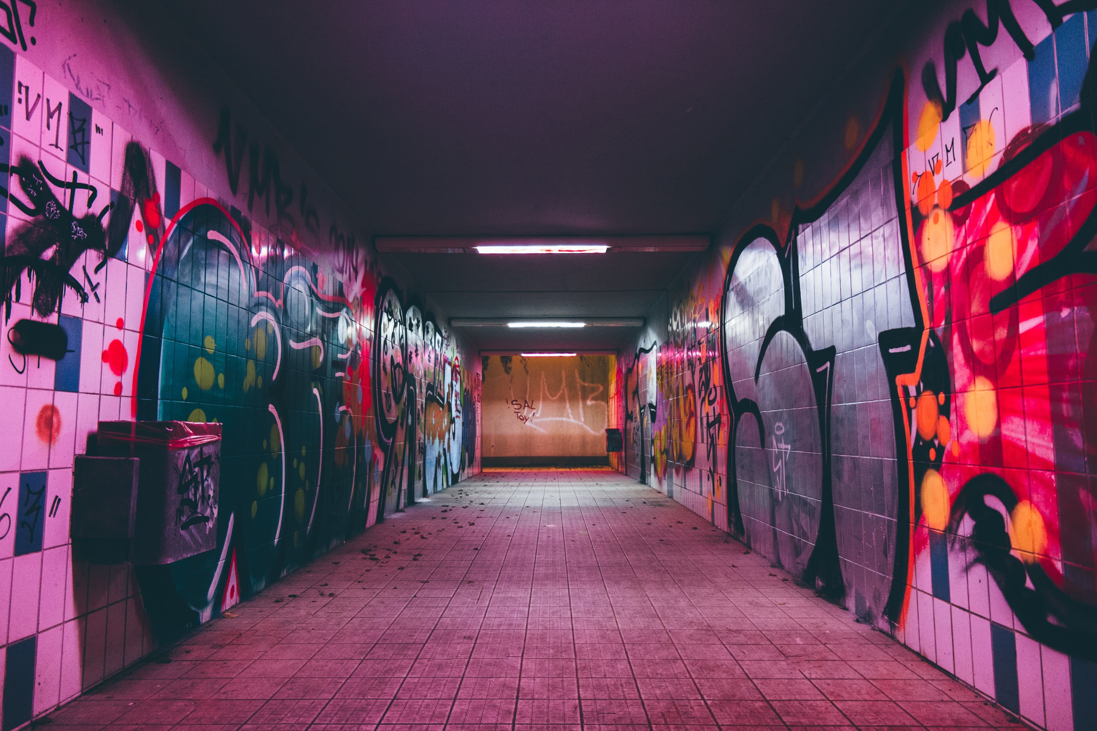 Purple Tunnel, vue en gros plan