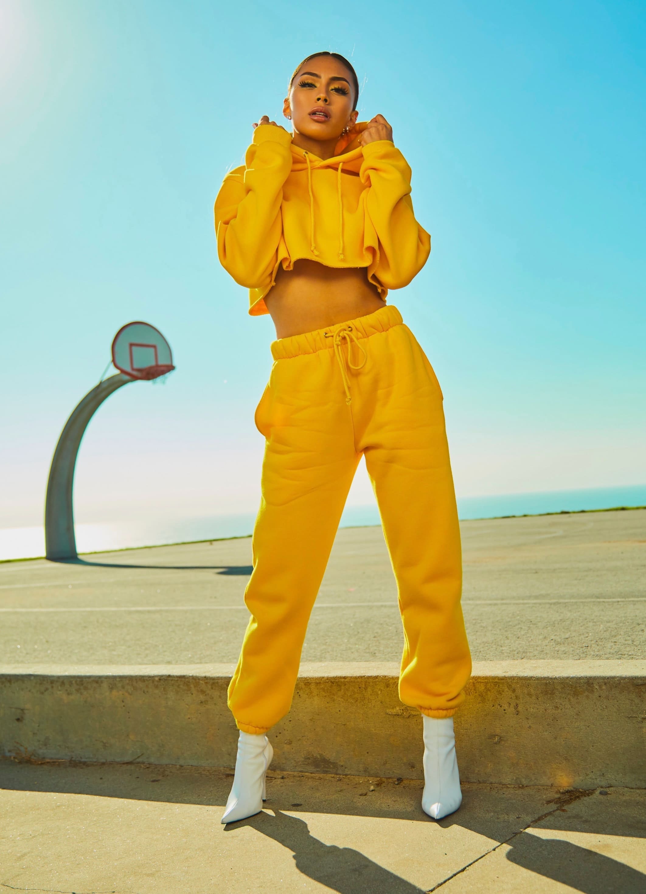 Fashion Yellow Beach, vue en gros plan